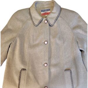 American Bazaar Vintage Coat Women's Size 14 100% Pure Wool Old Money 1970s